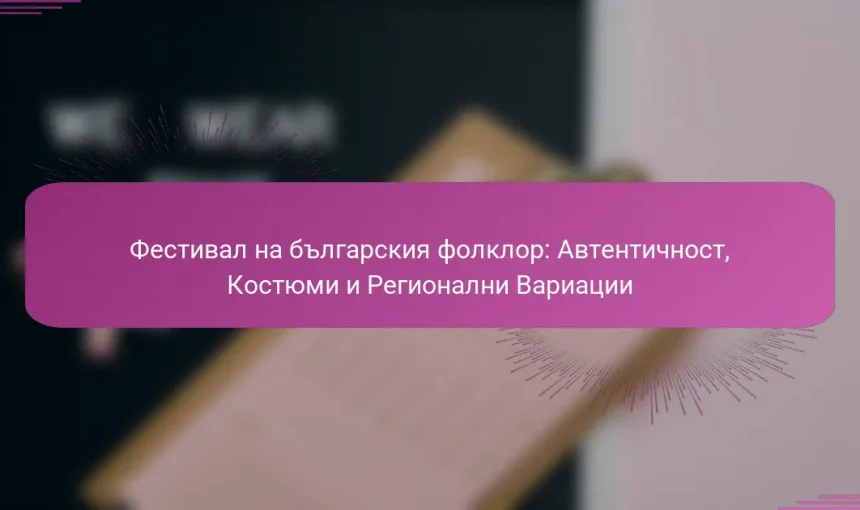 Фестивал на българския фолклор: Автентичност, Костюми и Регионални Вариации