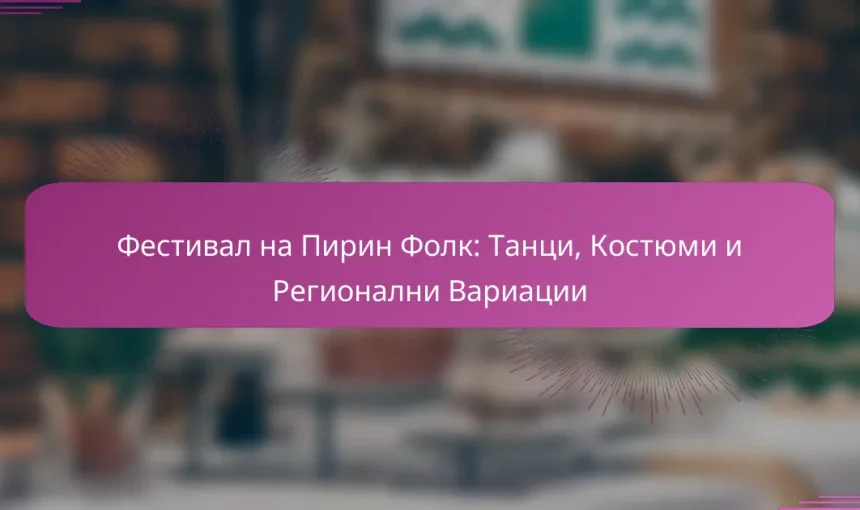Фестивал на Пирин Фолк: Танци, Костюми и Регионални Вариации
