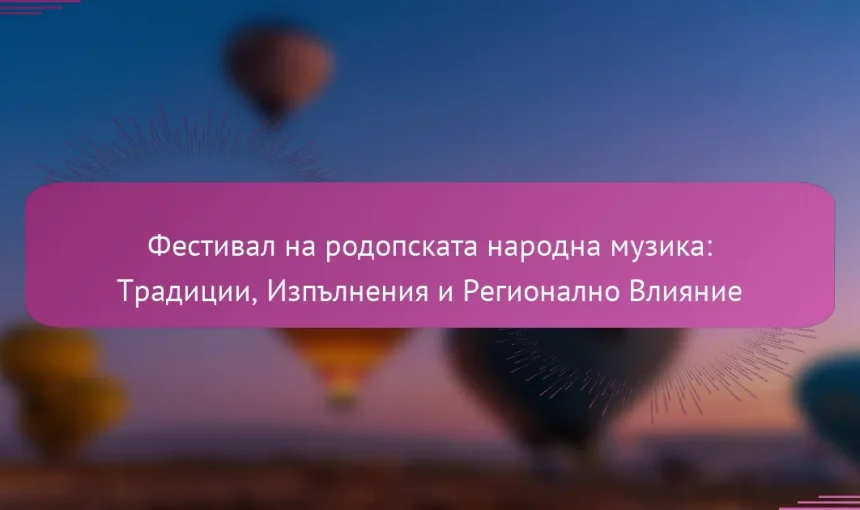 Фестивал на родопската народна музика: Традиции, Изпълнения и Регионално Влияние