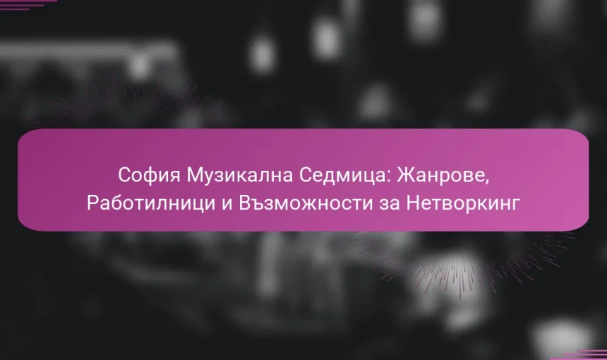 София Музикална Седмица: Жанрове, Работилници и Възможности за Нетворкинг