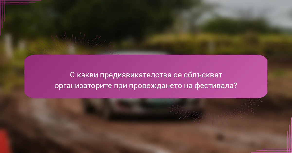 С какви предизвикателства се сблъскват организаторите при провеждането на фестивала?